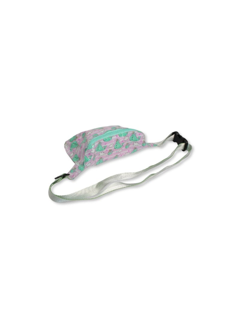 Girls Waist Bag – Mint with Dolphin Design - Image 2